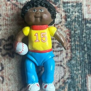 Cabbage Patch Kids Sports Doll in Yellow Jersey and Blue Pants baseball 1984
